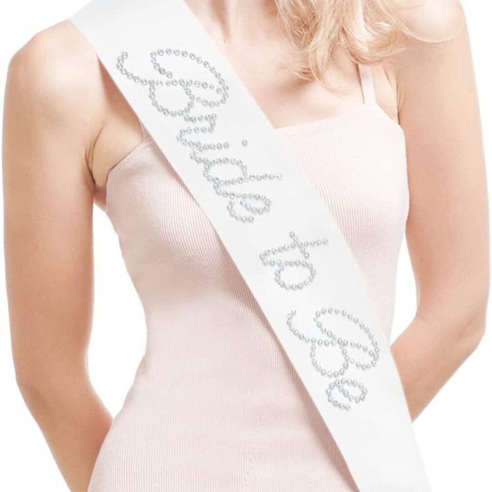 Rhinestone Bride To Be Sash View 6